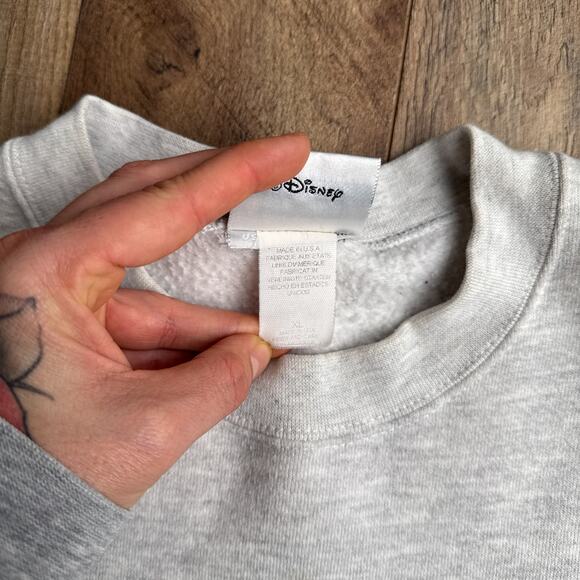 Vintage 90s Disney World Sweatshirt Men's XL Gray Crew Neck Short Sleeve 6252 - Picture 7 of 11